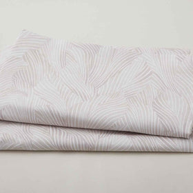 Earth Tone - Tonal Leaves Light Grey 108" Wide 3 Yard Cut
