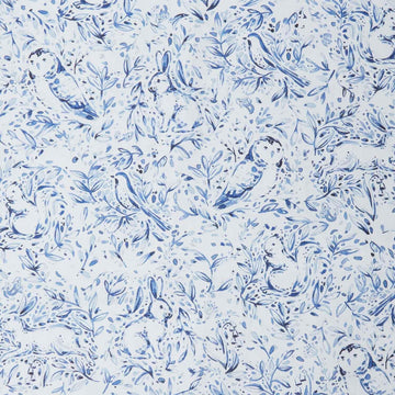Forest Fauna - Woodland Toile Blue 108" Wide 3 Yard Cut
