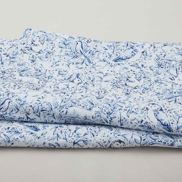Forest Fauna - Woodland Toile Blue 108" Wide 3 Yard Cut