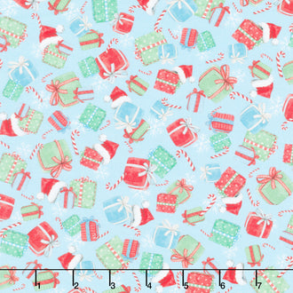 Frost & Fable - Gift Toss Light Blue Yardage