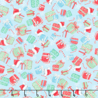 Frost & Fable - Gift Toss Light Blue Yardage