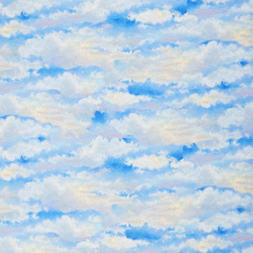 The Night Before Christmas - Moonlit Sky Blue Yardage