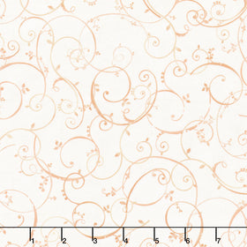 Bountiful - Golden Scroll Ecru Yardage