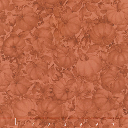 Bountiful - Tonal Pumpkins Orange Yardage