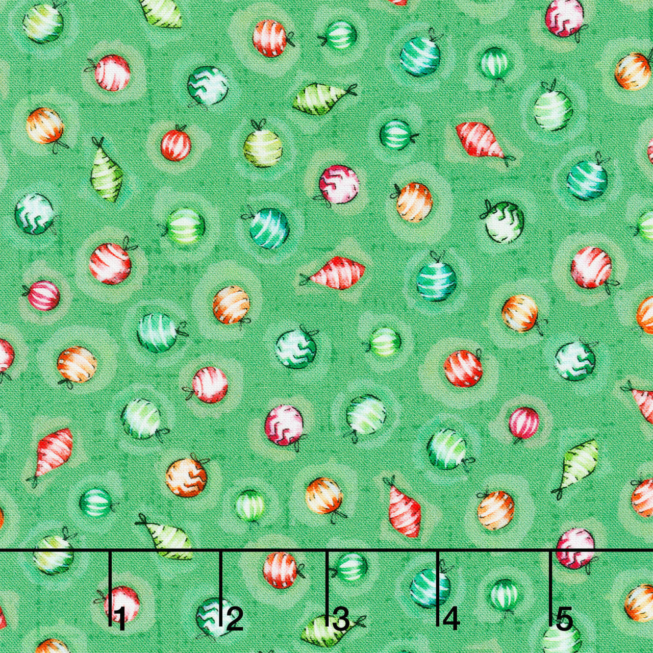 Little Darlings Christmas Ornament Toss - Green Yardage