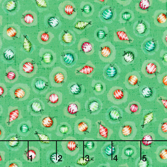 Little Darlings Christmas Ornament Toss - Green Yardage