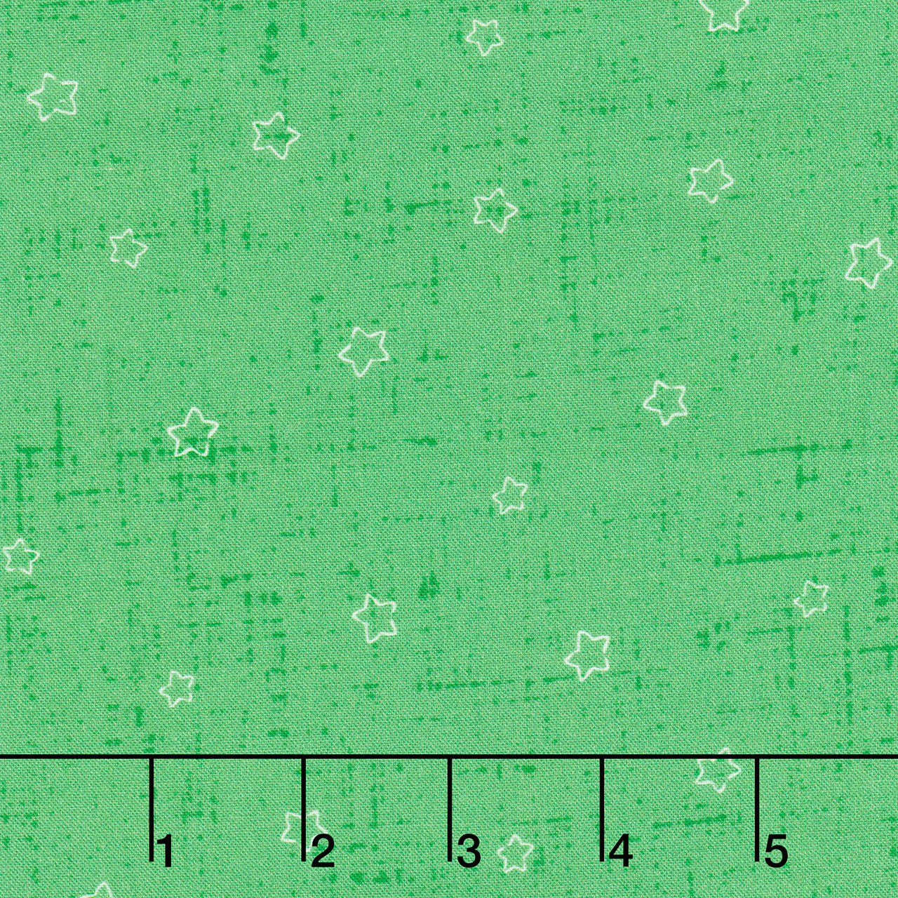 Little Darlings Christmas Star Toss On Linen - Green Yardage