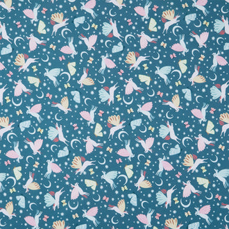 Mystical Kingdom Tossed Unicorns - Dark Teal Yardage