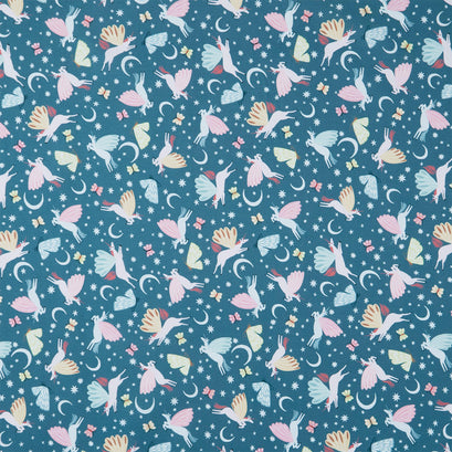 Mystical Kingdom Tossed Unicorns - Dark Teal Yardage