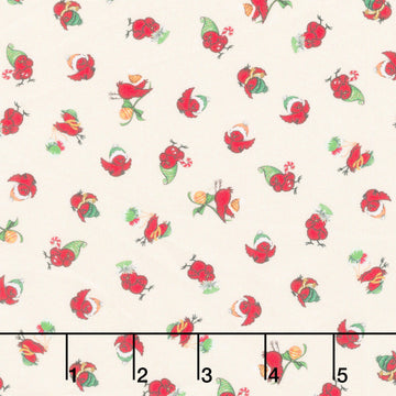 Merry Melody Singing Birds Toss - Ecru Yardage