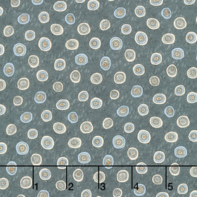 Origins Tossed Ditzy Dot - Silver Grey Yardage
