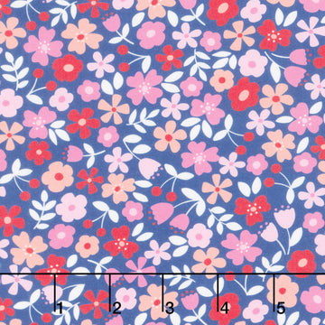Cherry Patch Packed Floral - Dark Blue Yardage