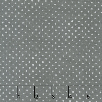 Chicken Scratch Painted Polka Dot - Dark Grey Yardage