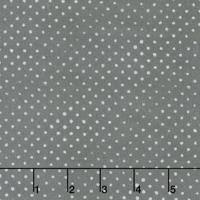 Chicken Scratch Painted Polka Dot - Dark Grey Yardage
