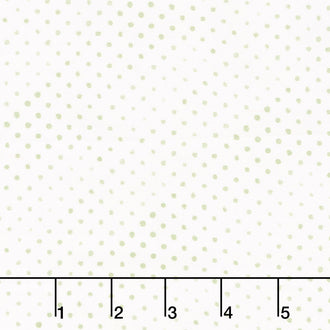 Chicken Scratch Painted Polka Dot - Ecru/Green Yardage