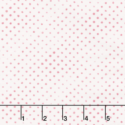 Chicken Scratch Painted Polka Dot - Ecru/Red Yardage