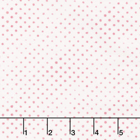 Chicken Scratch Painted Polka Dot - Ecru/Red Yardage
