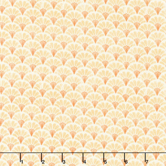 Cyprus Small Scale Scallops - Yellow/Orange Yardage