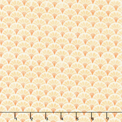Cyprus Small Scale Scallops - Yellow/Orange Yardage