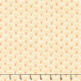 Cyprus Small Scale Scallops - Yellow/Orange Yardage