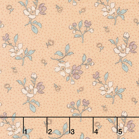 The Heritage Collection Spaced Floral - Neutral Yardage