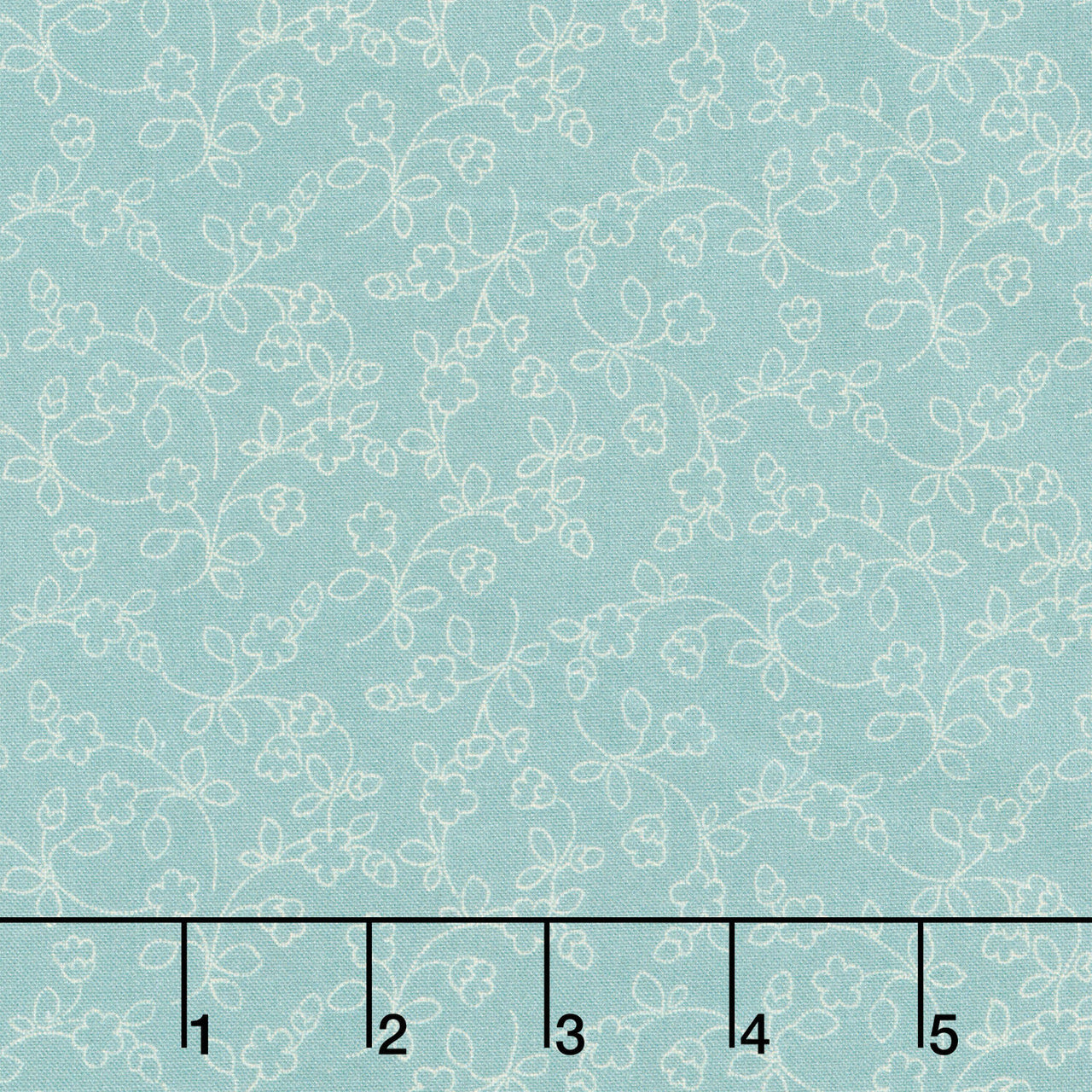 The Heritage Collection Dotty Vines - Teal Yardage