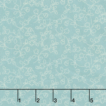 The Heritage Collection Dotty Vines - Teal Yardage