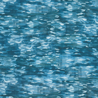Spring Mill Painted Water Texture - Blue Yardage