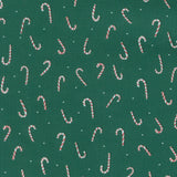 Nutcracker Whimsy - Candy Cane Toss Green Yardage