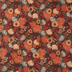 Autumn Homestead - Packed Pumpkins Brown Multi Yardage