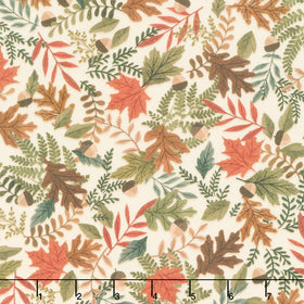 Autumn Homestead - Fall Foliage Ecru Yardage