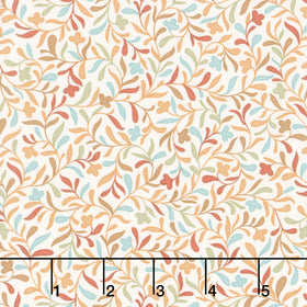Autumn Homestead - Allover Vines Ecru Multi Yardage