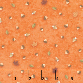 Autumn Homestead - Fall Ditzy Orange Yardage