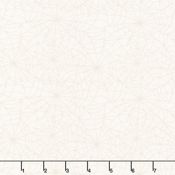 Midnight Masquerade - Spider Web Allover Ecru Yardage