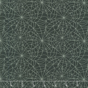 Midnight Masquerade - Spider Web Allover Black Yardage