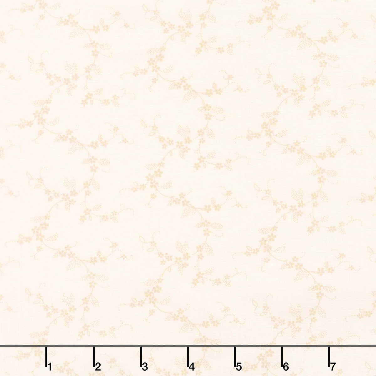 Apple Cider - Floral Vine White Yardage