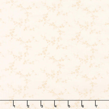 Apple Cider - Floral Vine White Yardage