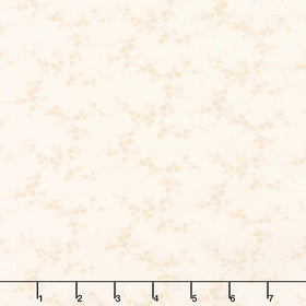 Apple Cider - Floral Vine White Yardage