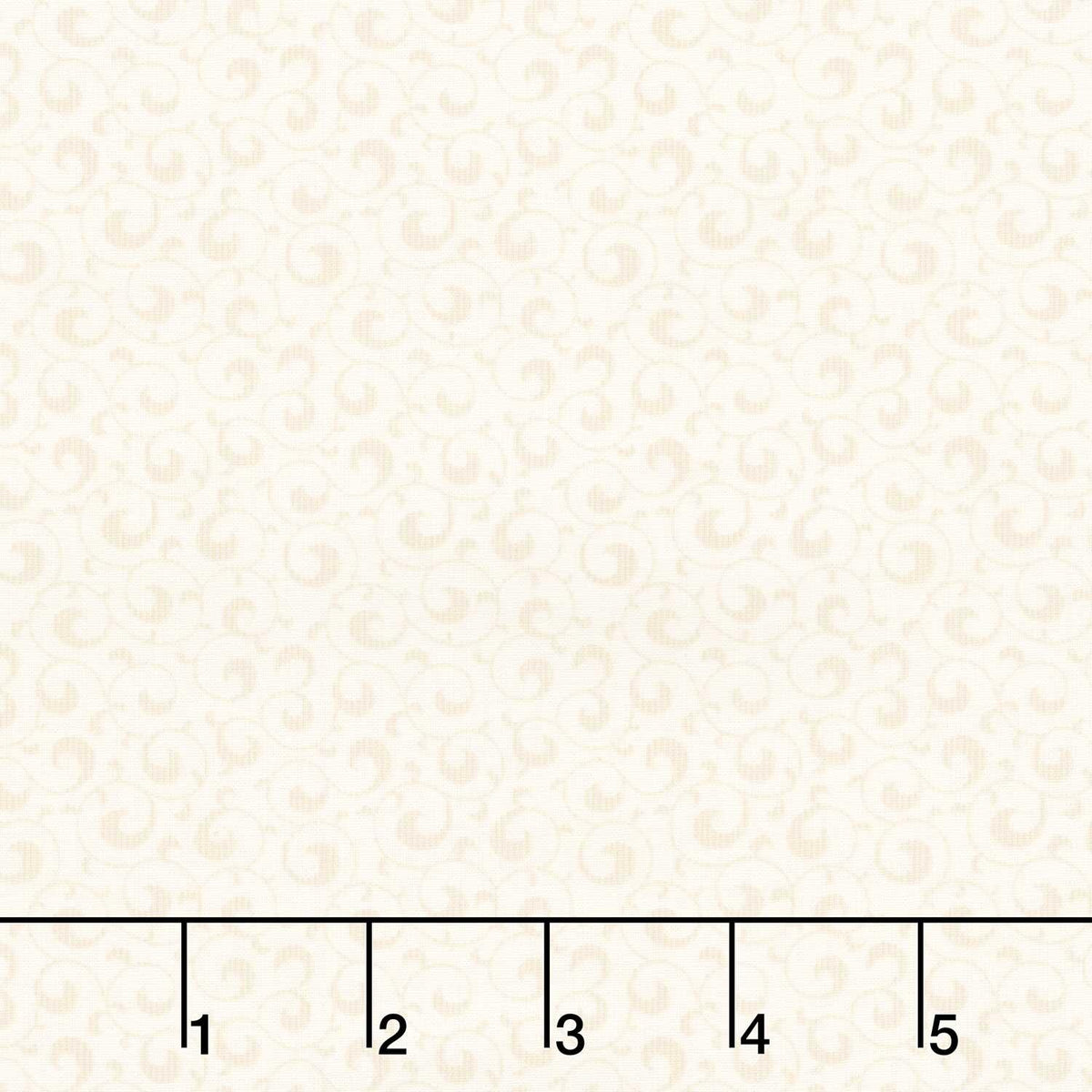 Apple Cider - Striped Scroll Ecru Yardage