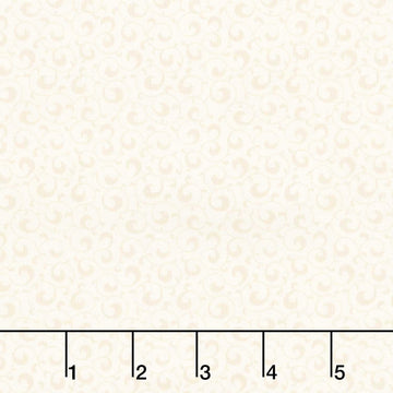 Apple Cider - Striped Scroll Ecru Yardage