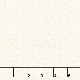 Apple Cider - Striped Scroll Ecru Yardage