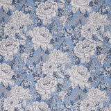 Charlotte - Vintage Floral Blue Ecru 108" Wide Backing