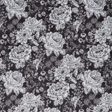 Charlotte - Vintage Floral Black 108" Wide Backing