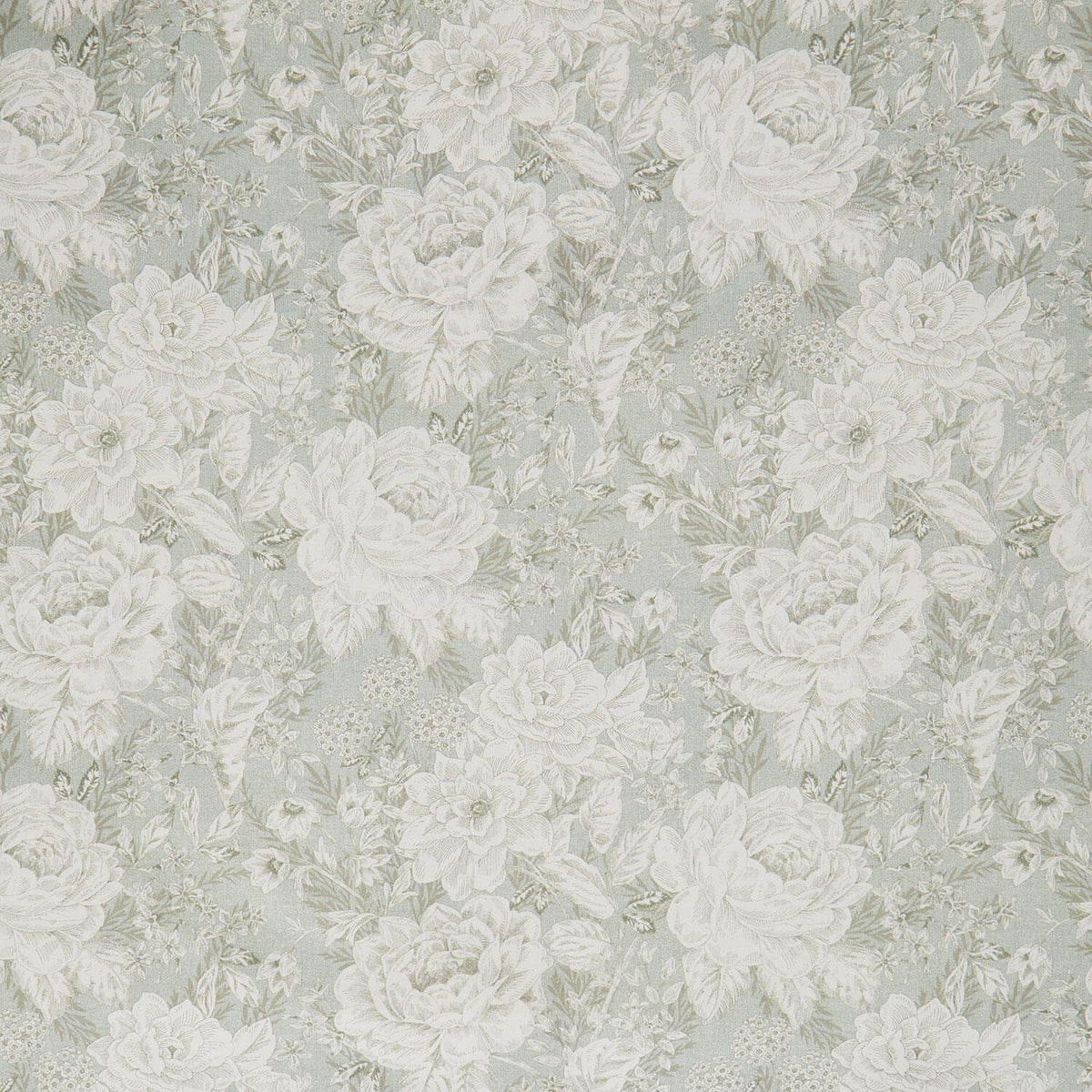 Charlotte - Vintage Floral Light Green 108" Wide Backing