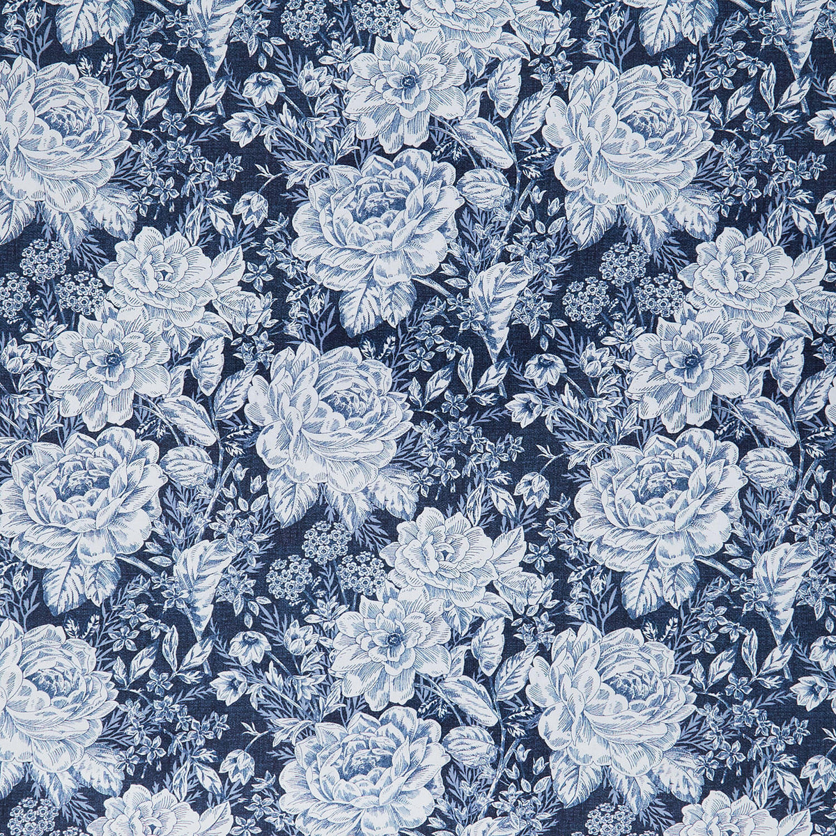 Charlotte - Vintage Floral Navy 108" Wide Backing