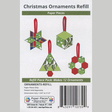 Christmas Ornaments Paper Pieces Refill
