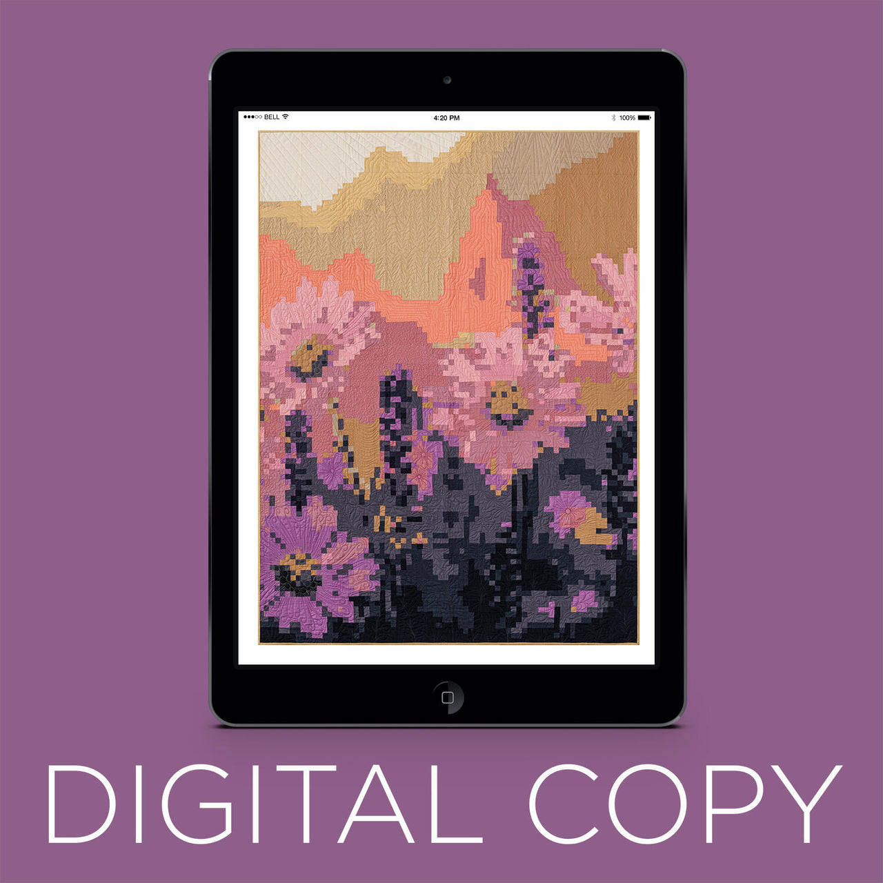 Digital Download - Sunset Wildflowers Pixel Quilt Pattern