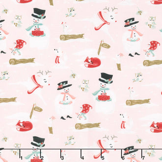 Frost And Flurry - Mr & Mrs Flurry Pink Yardage