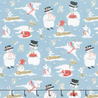 Frost And Flurry - Mr & Mrs Flurry Blue Yardage