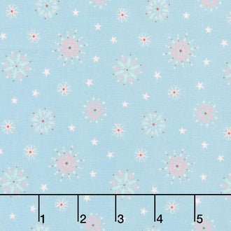 Frost And Flurry - Flurry Flakes Blue Yardage
